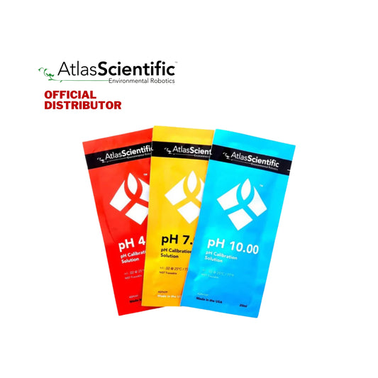 Atlas pH 10.00 pH 7.00 pH 4.00 Calibration Solution Pouch High accuracy calibration solutions